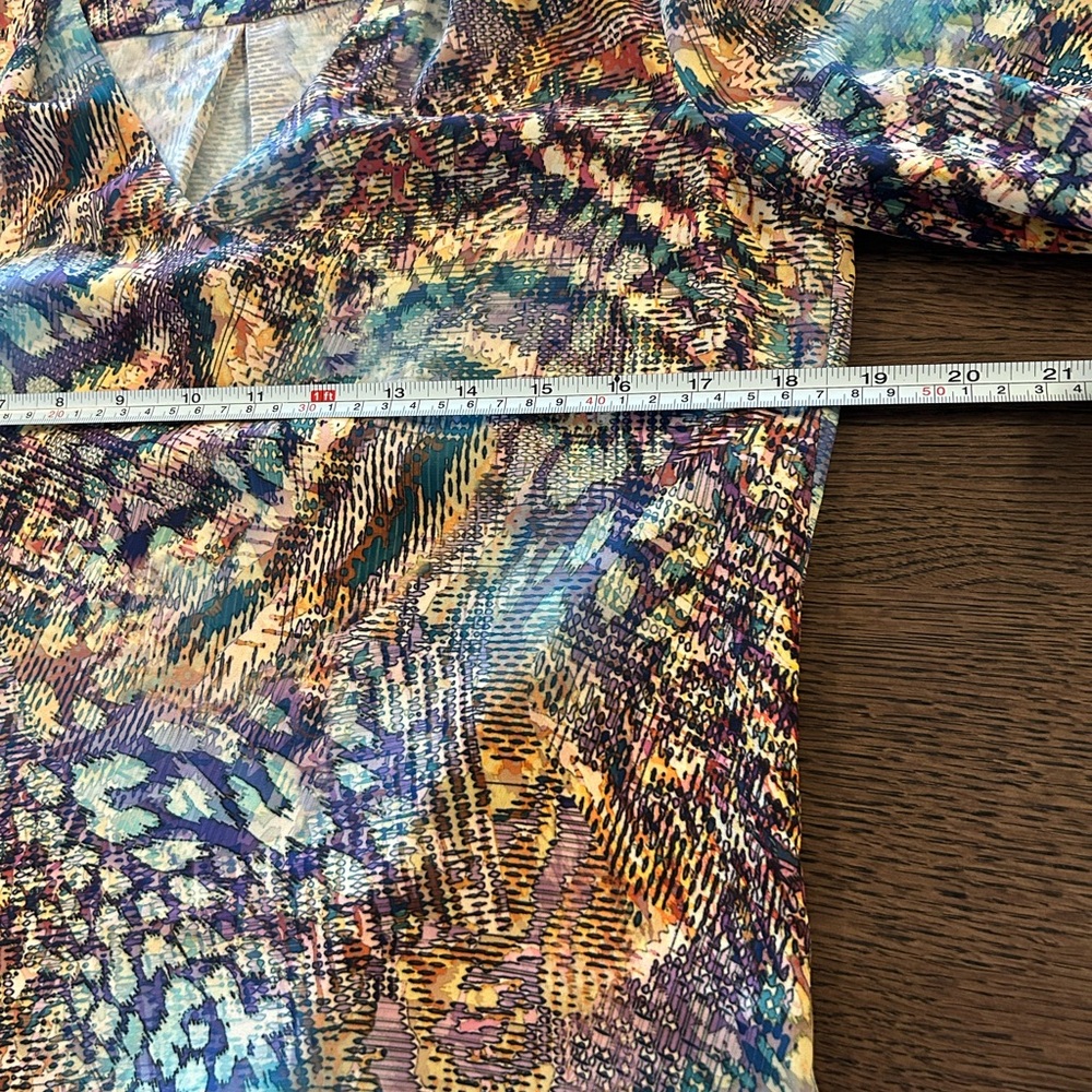 Etcetera Women’s Multi Color Patterned Blouse Sil… - image 9